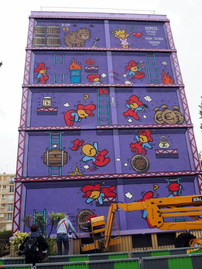 JACE, "Donkey Kong" Paris 13 // photo juillet 2015 @ vidos - street-art-avenue