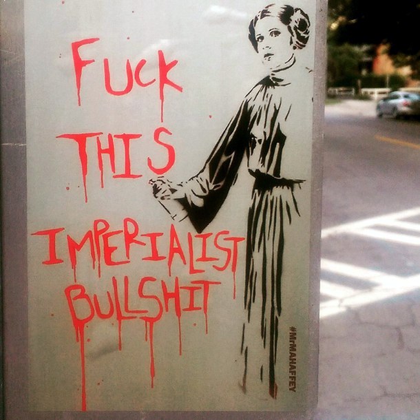 MrMahaffey - street art - princesse leia - carrie fisher
