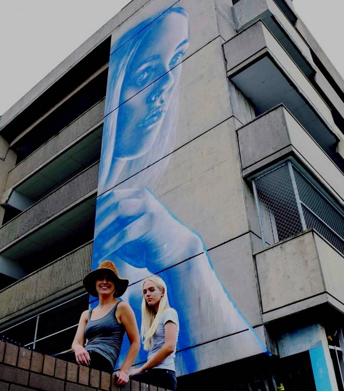 claire foxton - street art - wonderwalls festival - wollongong - australia