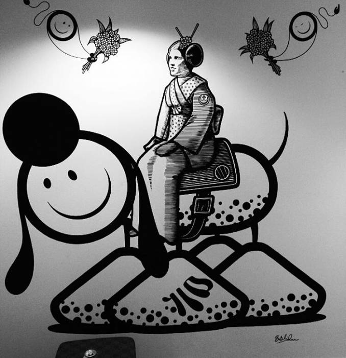 london police - street art - princesse leia - carrie fisher