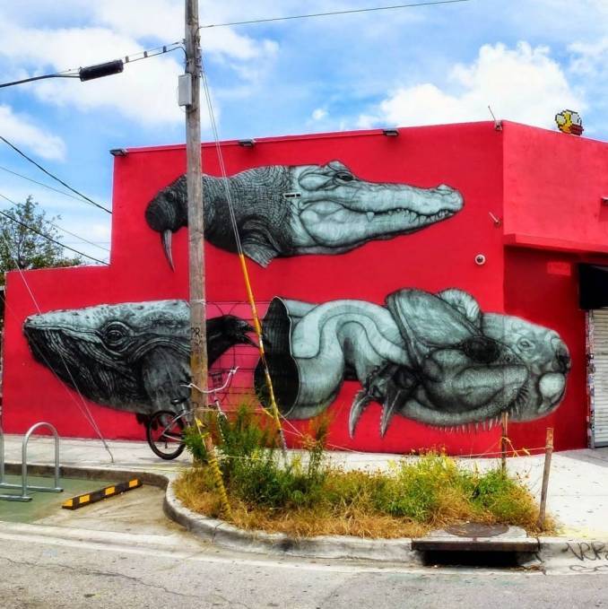 alexis diaz - la pandilla - street art - miami - wynwood