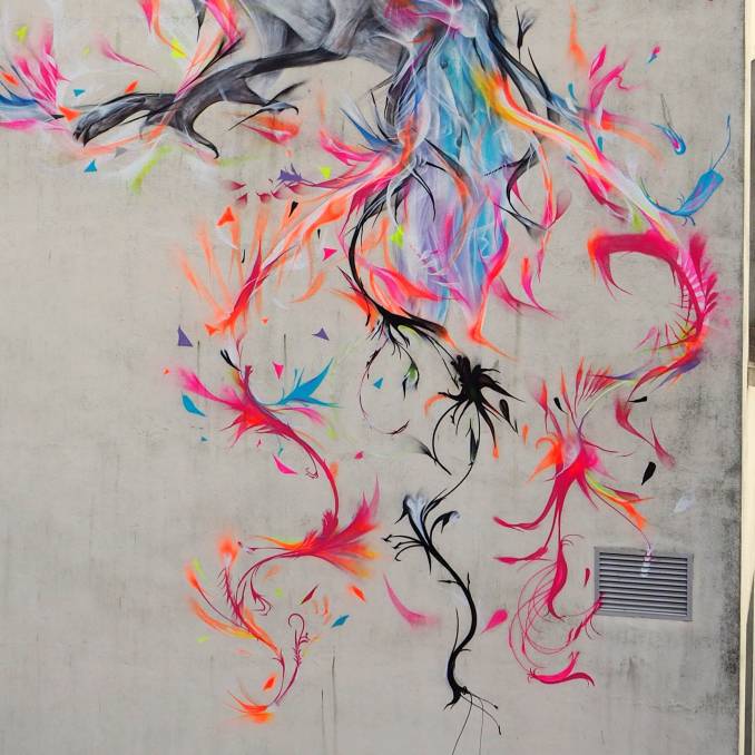 l7m - street art - collège jules simon - oiseau - vannes