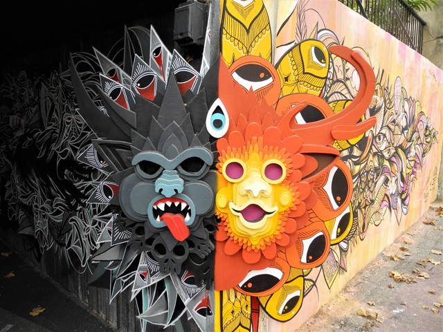 neurone & hasart - street art - marseille