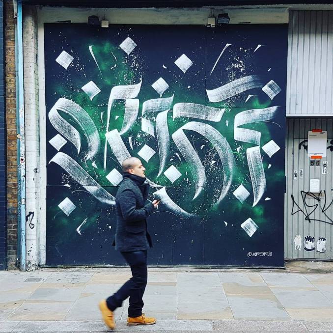 andrea riot - calligraffiti - street art - graffiti - london