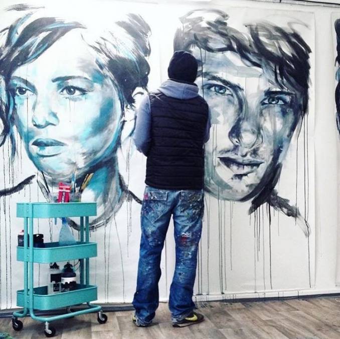 Antoine Stevens at work (Lille, 2017) - photo (détail) @antoine_stevens