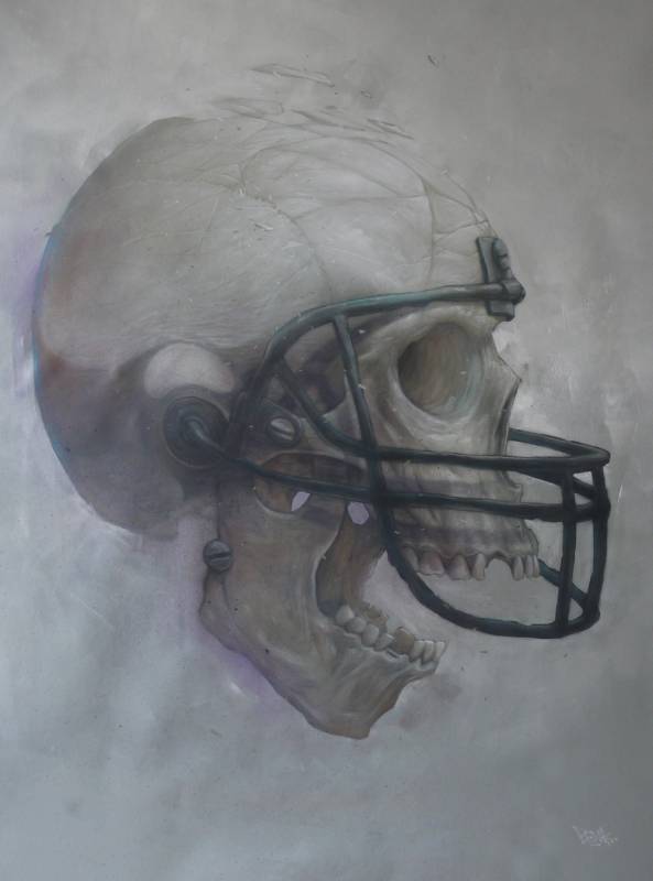 Bom.K « Protection 1 » – Aérosol sur toile – 97 x 130 cm