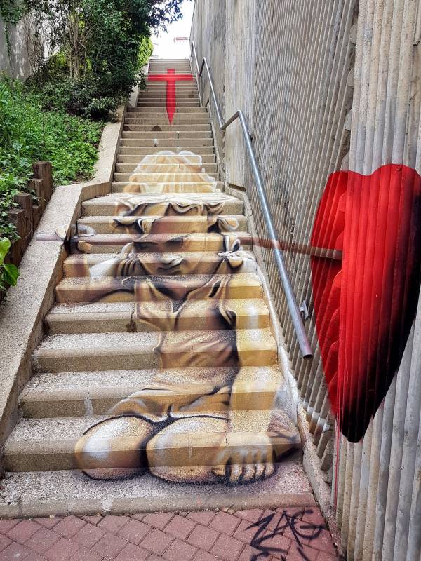 zag sia - street art - vannes et sa street - fallen angel