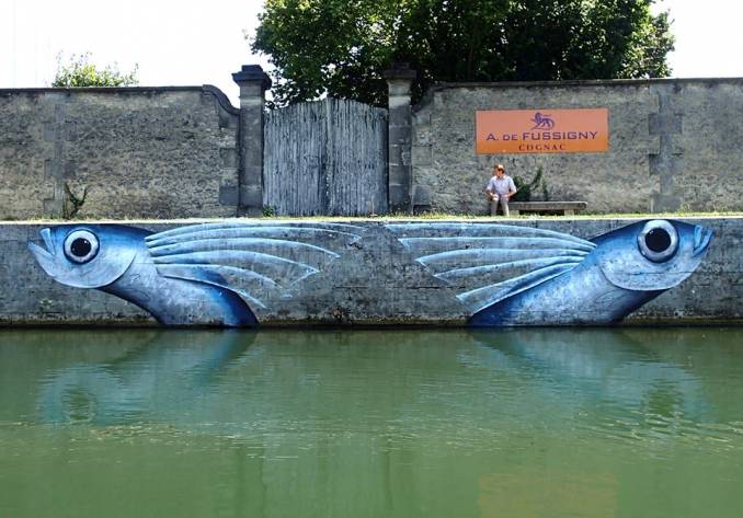 mika - street art - poisson exocet - cognac - fussigny