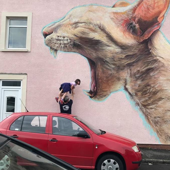 irony - boe - street art avenue - pink mosaic - upfest - bristol