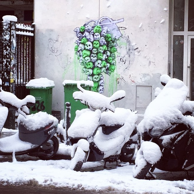 ludo - street art - skull - crane - paris