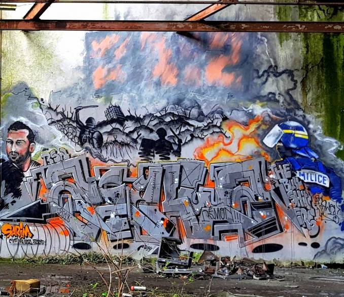 jef - ezra - kaz - acer - ackwa - fresque - street art - graffiti - urbex - lorient