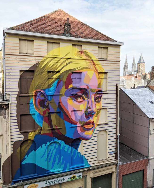 dourone - street art - opia - the crystal ship - ostende - belgium