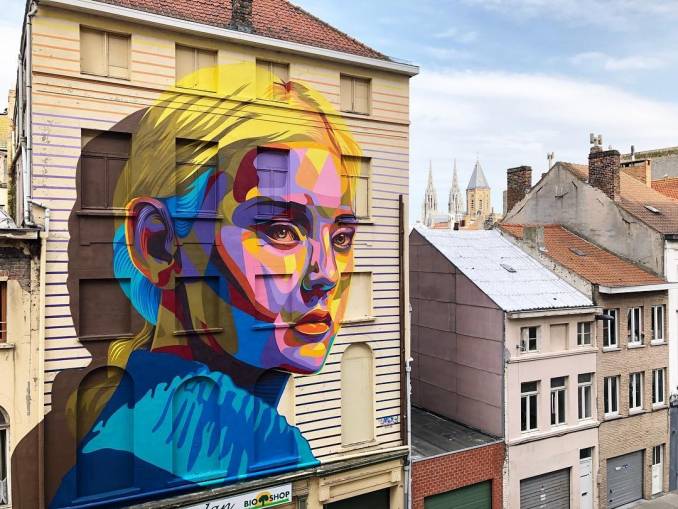 dourone - street art - opia - the crystal ship - ostende - belgium