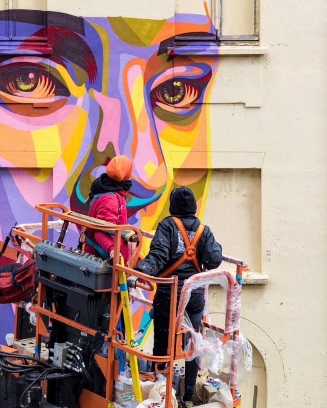 dourone - street art - opia - the crystal ship - ostende - belgium
