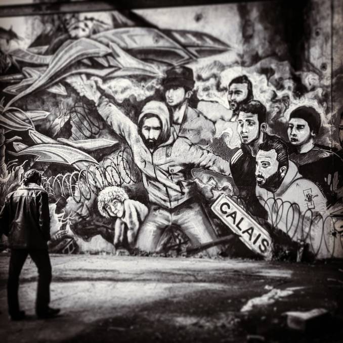 jef - street art - mosaic street art avenue - black and white - lorient